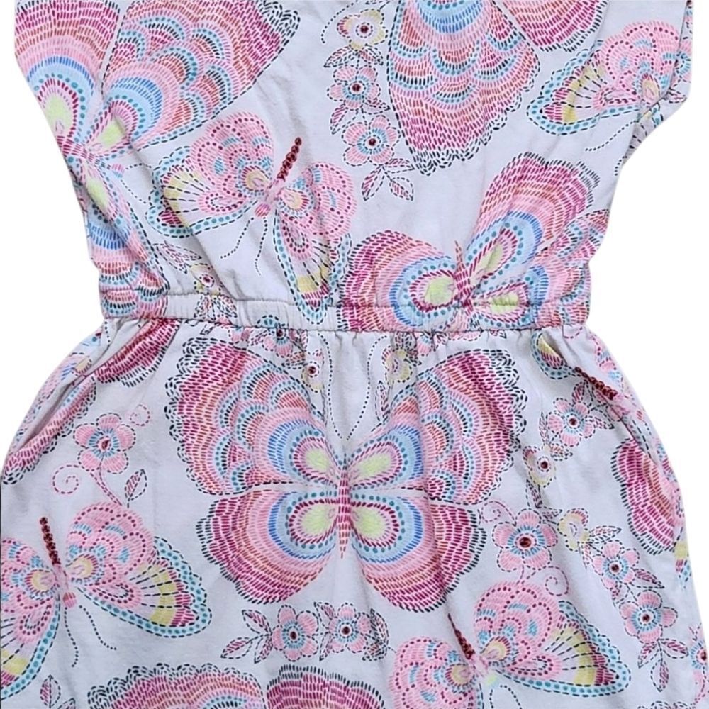 GAP Kids Multicolor Butterfly Patterned Girls Dress 100% Cotton Size 4T (XS) - Picture 6 of 12